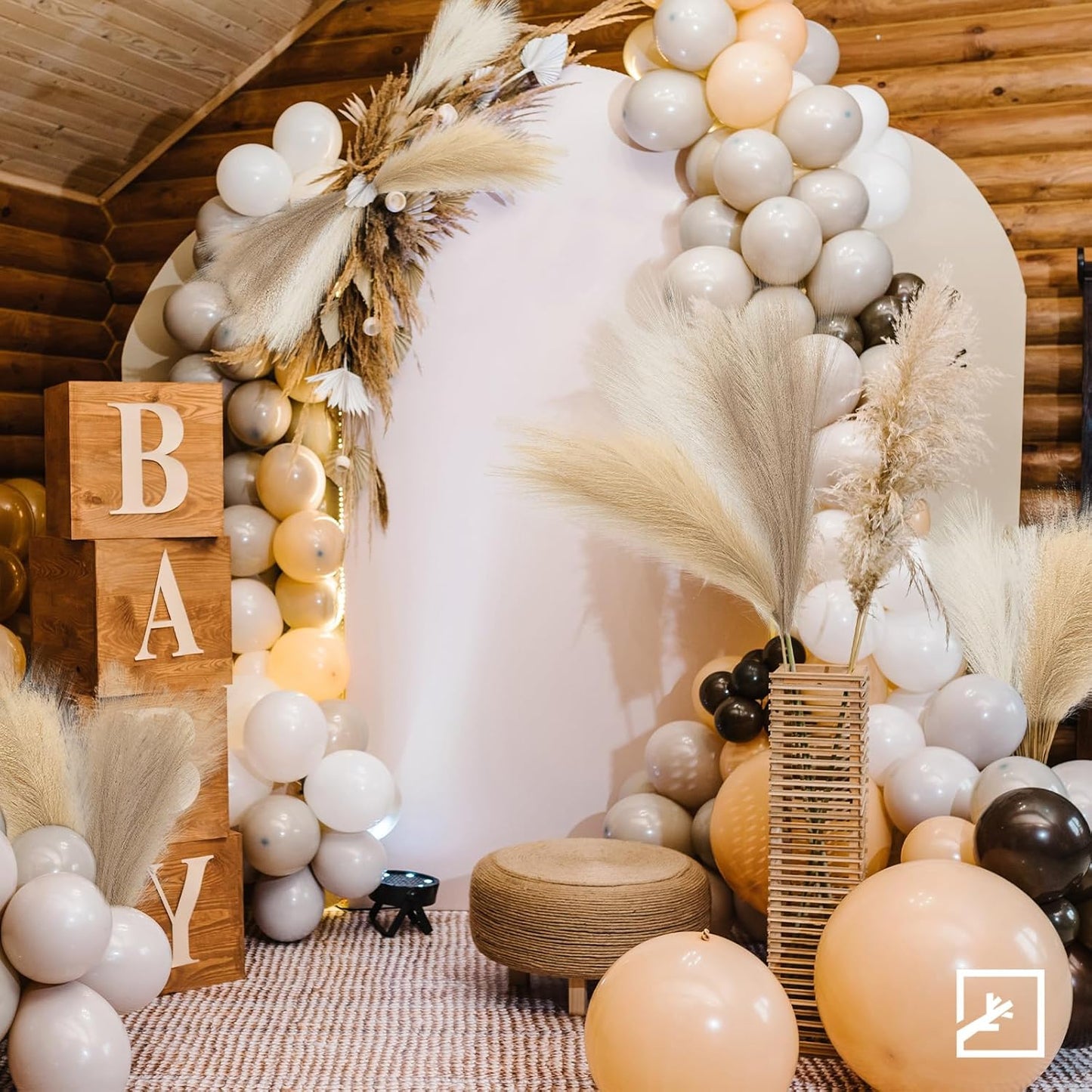 ZIFTY 7-Pcs 38"/3.1FT Faux Pampas Grass Large Tall Fluffy Artificial Fake Flower Bedroom Decor Boho Decor Bulrush Reed Grass for Vase Filler Farmhouse Home Wedding Decor (Beige Mixed)