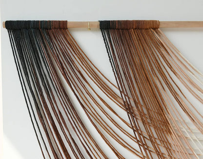 Flber Macrame Wall Hanging Boho Wall Decor Tapestry Dip Dyed Ombre Moss Green Handmade Wall Art Woven Cotton Rope Backdrop with for Bedroom Living Room, 57" W x 39" L