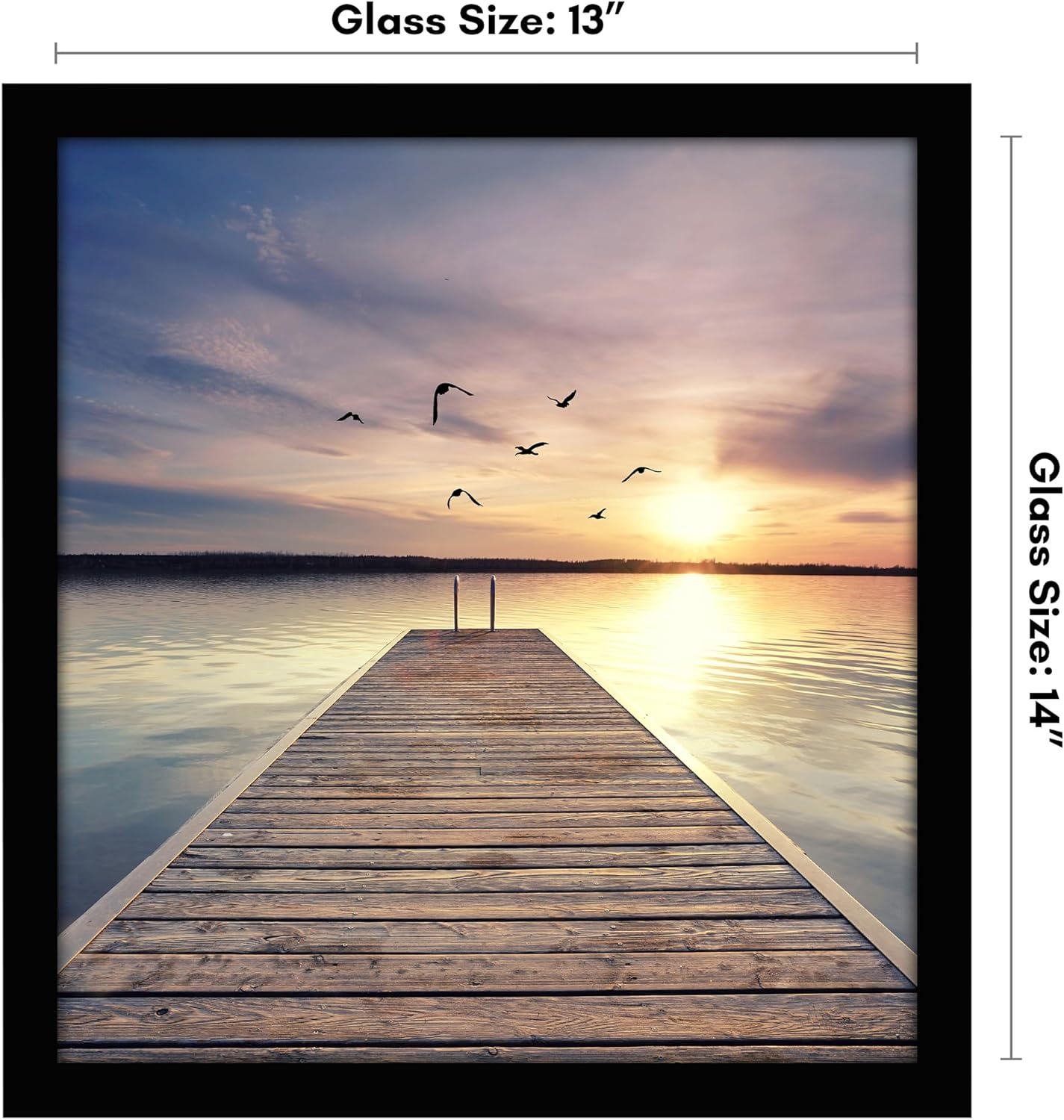 Americanflat 12x18 Poster Frame with Shatter-Resistant Glass - Signature Collection - Gallery-Style Frames Made of Engineered Wood - Photo Frame for Wall Display - Black - Colors C
