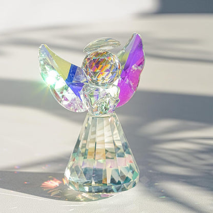 HDCRYSTALGIFTS 3.3'' Crystal Bird Figurine Collectible Art Glass Animal Figurines Table Home Decor Paperweight Valentine’s Day for Women