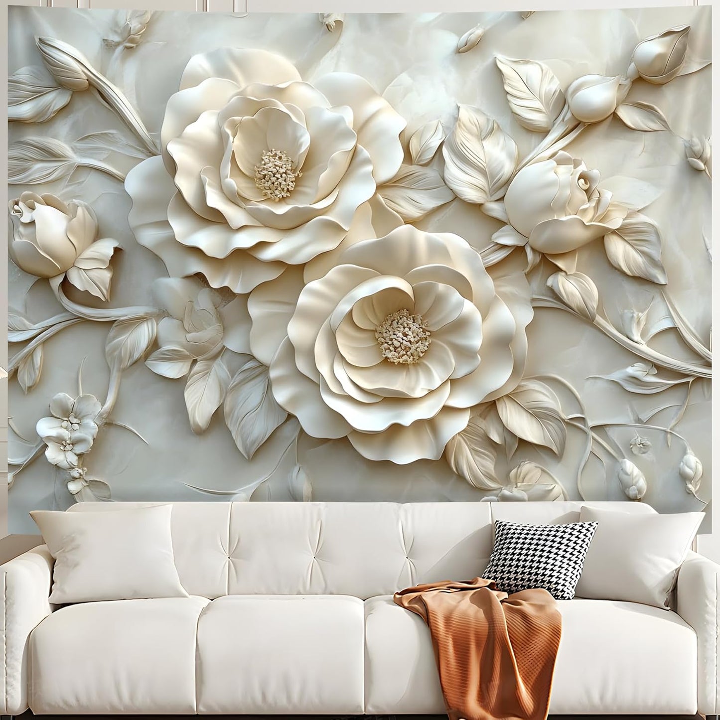 BSFHH 3D Animal Tapestry Wall Hanging Art Bedroom Living Room Wall Art Poster (Elephant, 90''×70'')