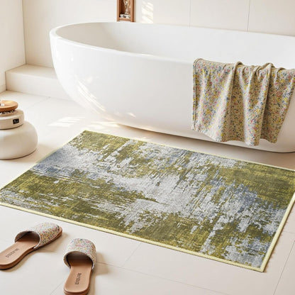 Ompaa 2x6 Rug Runners for Hallways Kitchen Runner Rug Non Slip Washable Grey Long Runner Rugs with Rubber Backing Soft Abstract Carpet Runner for Hallways, Kitchen, Bedroom, Bathroom, Entryway - Colors B