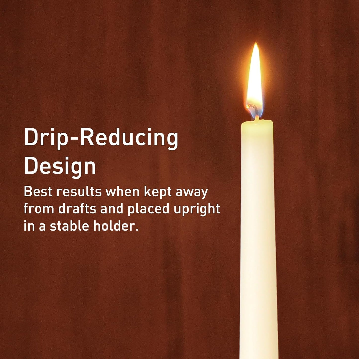 Viyffo Taper Candles, 12 Inch, 12 Pack, Brown – Unscented, Smokeless Design, Up to 8-Hour Burn – Tall Candlesticks for Table Decor, Weddings & Dinners