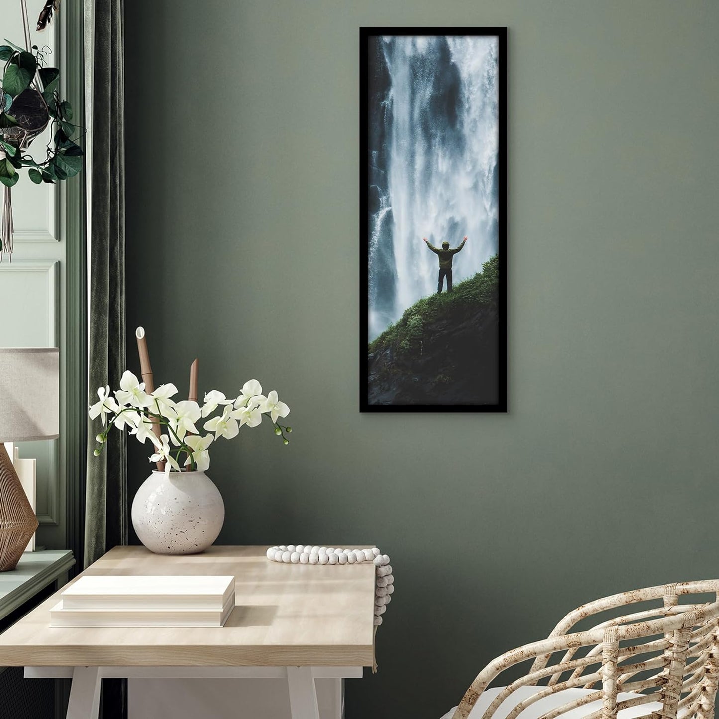 Americanflat 12x18 Poster Frame with Shatter-Resistant Glass - Signature Collection - Gallery-Style Frames Made of Engineered Wood - Photo Frame for Wall Display - Black - Colors A