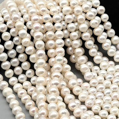 Craft String Pearls 10MM Beads Garland, 14 Yards Christmas Garland Faux Pearl Beads String Roll Bulk for DIY Craft, Wedding, Party, Christmas Tree Decoration