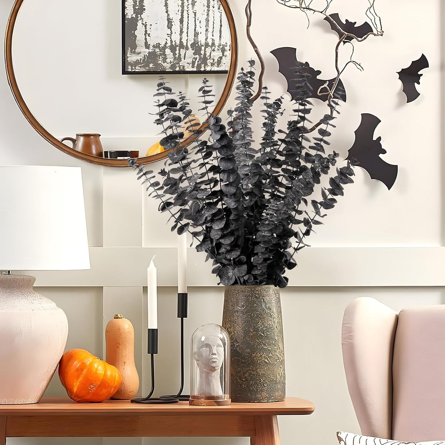 Real Eucalyptus Stems 20PCS Dried Preserved Fresh Eucalyptus Silver Dollar Leaves for Shower - Greenery Branches for Wedding Home Party Vase Filler Spring Decor