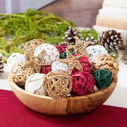 ANDALUCA Decorative Balls Bag Bowl Filler Home Decor (Beige)