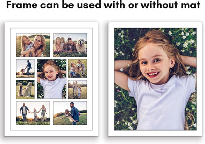 Americanflat 4x6 Collage Picture Frame with Polished Plexiglass - Multi Picture Frames Fit Sixteen 4x6 Photos or Use as One 18x26 Poster Frame for Wall Display - Signature Collection - Black