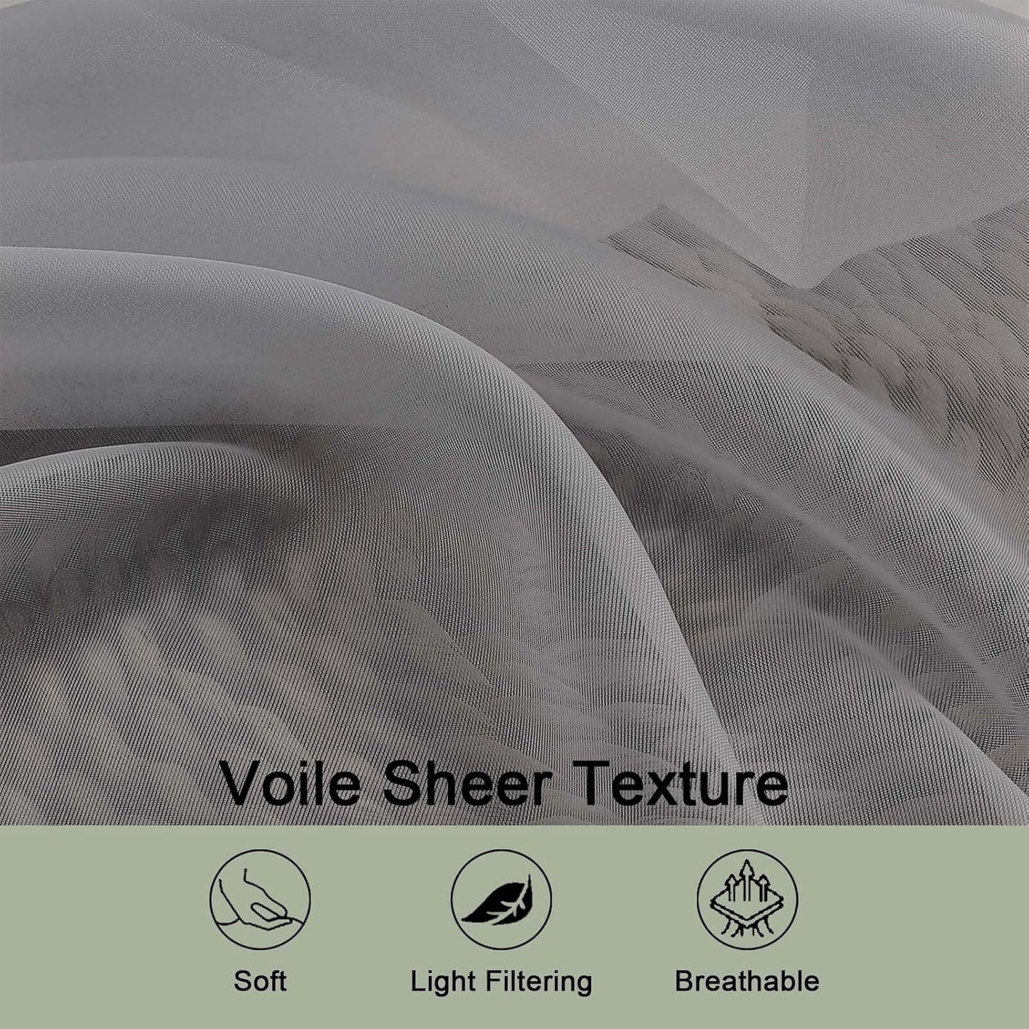 OWENIE Sheer Curtains 84 inches Long 2 Panels Set for Living Room/Bedroom, Rod Pocket Voile Sheer Panel Drapes, White, 2pcs, Each 42" W x 84" L - Colors A