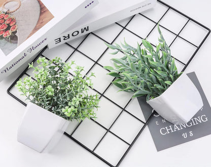 Der Rose 2 Pack Fake Plants Mini Artificial Greenery Potted Plants for Home Decor Indoor Office Table Room Farmhouse