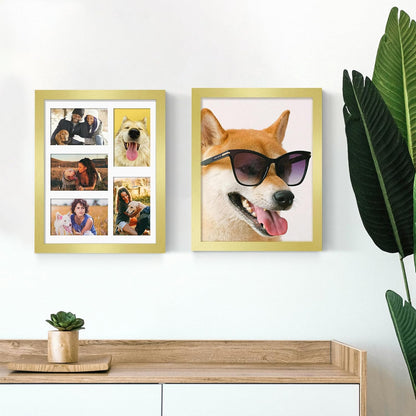 DUENPY 14x26 Collage Picture Frame 4x6 Collage Picture Frame Displays Twelve 4x6 inch Photos Available Horizontal Wall Mounting Display and Vertical Black - Colors A