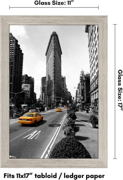 Americanflat 12x18 Poster Frame with Shatter-Resistant Glass - Signature Collection - Gallery-Style Frames Made of Engineered Wood - Photo Frame for Wall Display - Black - Colors C