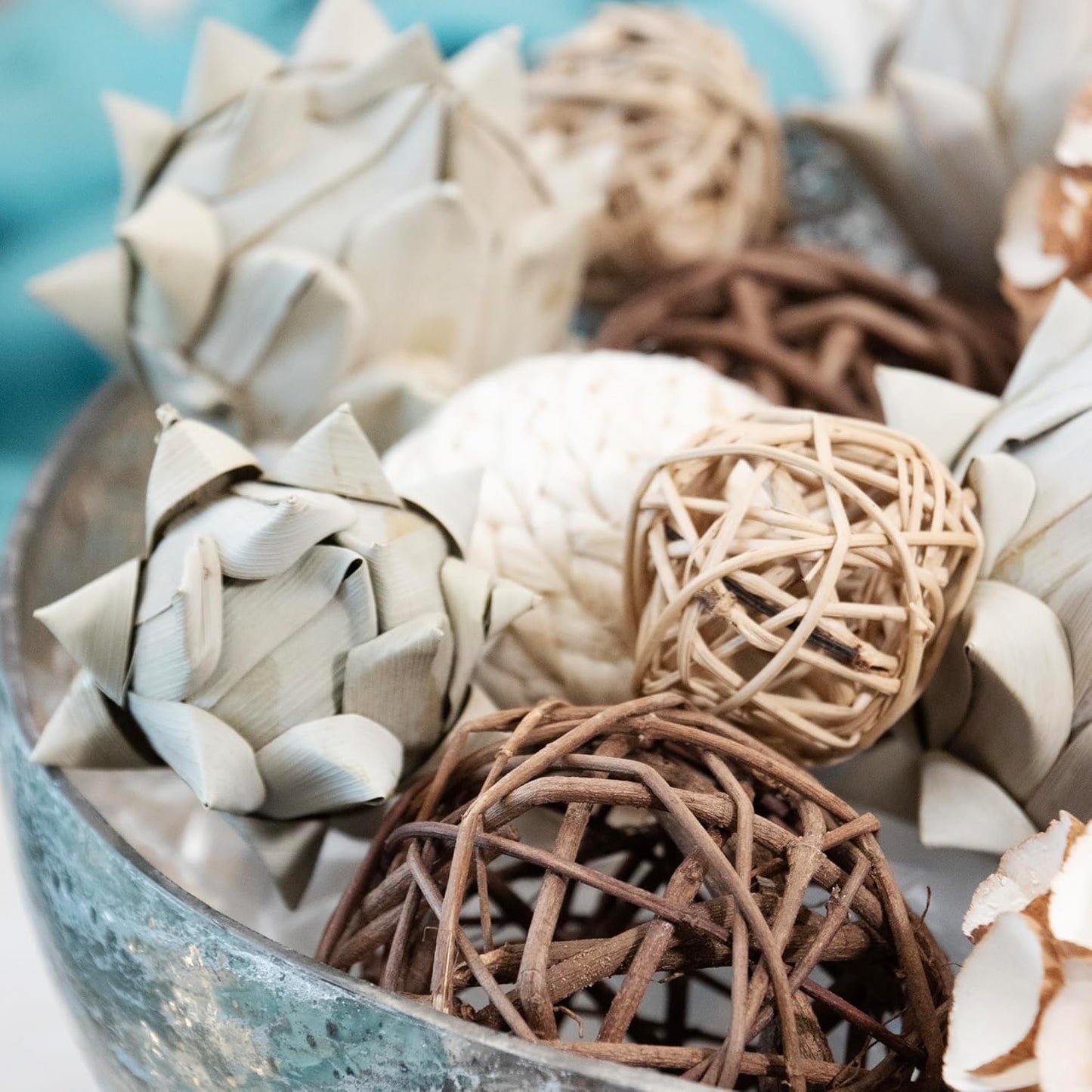 ANDALUCA Decorative Balls Bag Bowl Filler Home Decor (Beige)