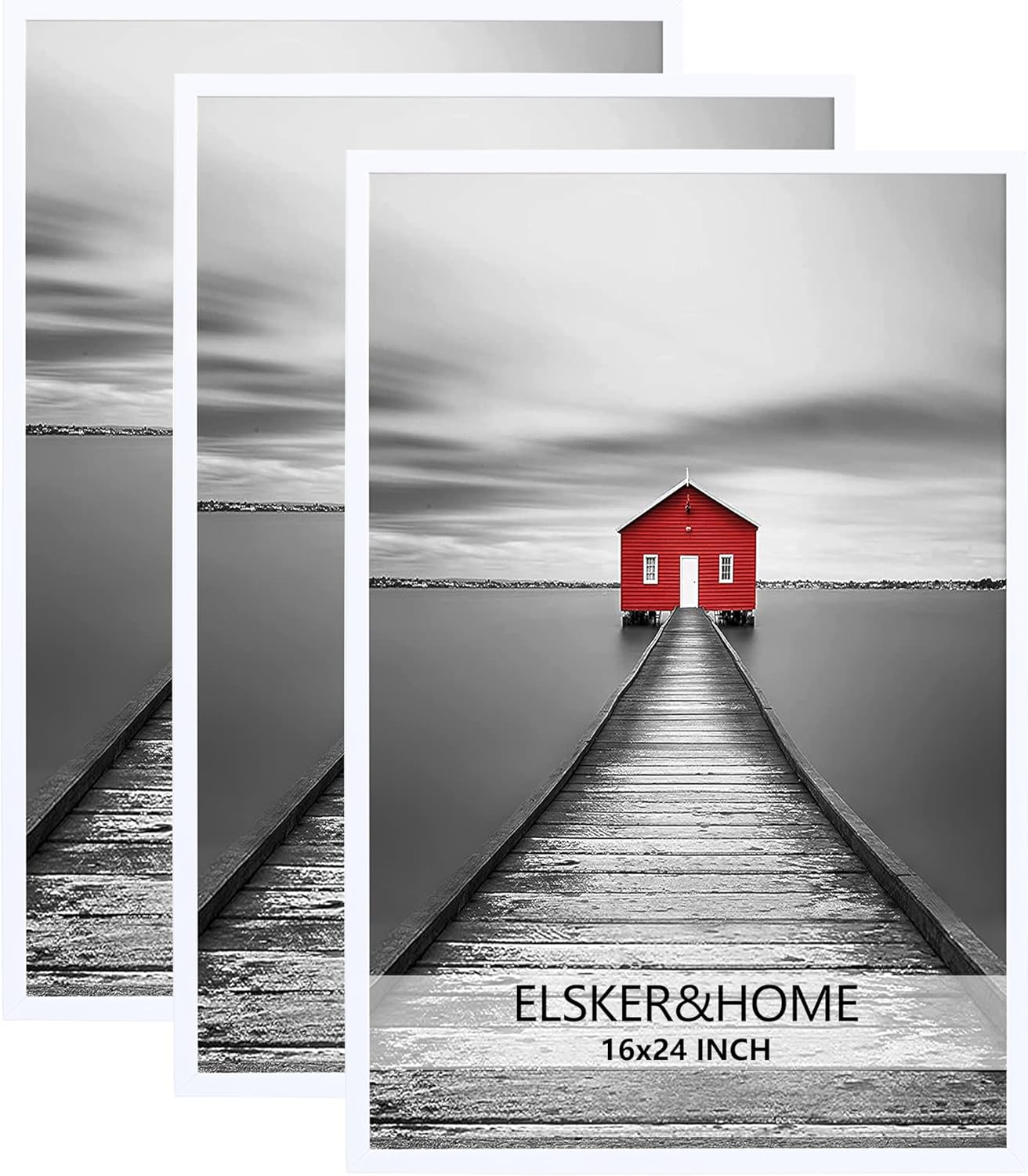 ELSKER&HOME 22.375 x 34 Poster Frame 3 Pack, Black Picture Frame for Horizontal or Vertical Wall Mounting, Sturdy and Scratch-proof