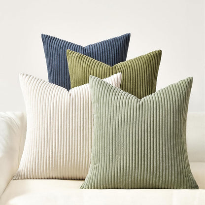 Topfinel Decorative Throw Pillow Covers Cushion Cases, Set of 4 Soft Velvet Modern Double-Sided Designs, Mix and Match for Boho Farmhouse Fall Home Decor (18x18 inch, Orange/Teal)