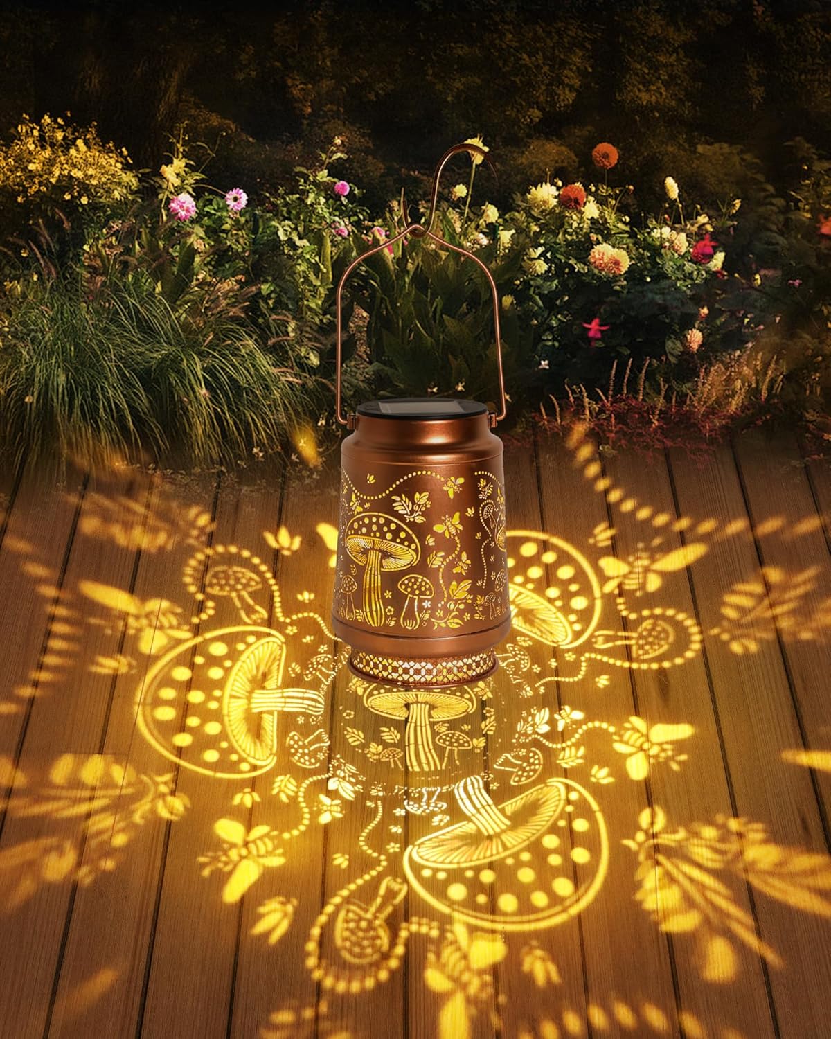 Solar Lanterns Outdoor Waterproof Hummingbird Elegant Garden Decor Birthday Gifts for Women Mom Grandma Sister Metal Hanging Solar Lights Outside Gardening Decorations for Backyard, Patio, Lawn, Porch