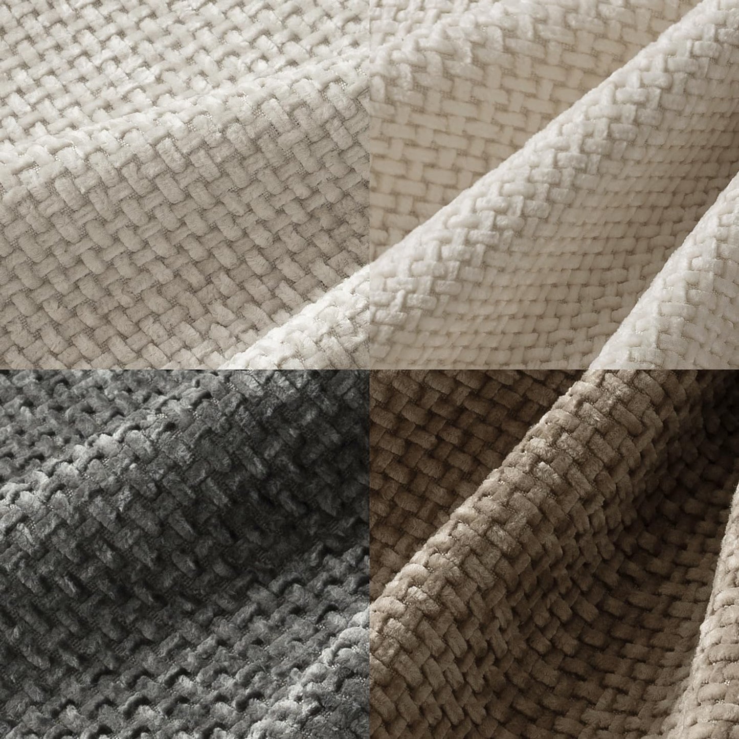 MIULEE Pack of 4 Couch Throw Pillow Covers 18x18 Inch Neutral Soft Decorative Chenille Pillow Covers Farmhouse Boho Cushion Covers for Mid Century Modern Spring Home Decor Sofa Bedroom Living Room