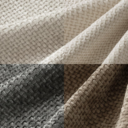 MIULEE Pack of 4 Couch Throw Pillow Covers 18x18 Inch Neutral Soft Decorative Chenille Pillow Covers Farmhouse Boho Cushion Covers for Mid Century Modern Spring Home Decor Sofa Bedroom Living Room