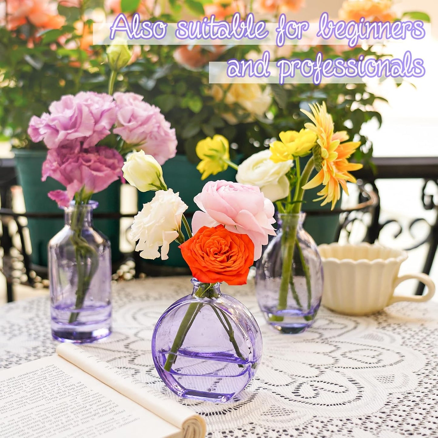 Bud Vases Set of 12, Clear Glass Bud Vase in Bulk, Small Vases for Centerpiece Mini Modern Flower Vase Transparent, Wedding Party Table Home Decor