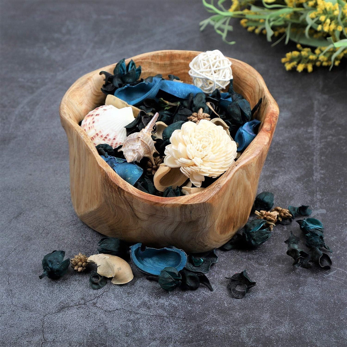 Qingbei Rina Spring Potpourri Bowl Filler, Lavender Scented Potpourri Dried Flower,Decorative Vase Filler,Home Fragrance Perfume Sachet, Bathroom Decor, 9.8 Oz(Purple)