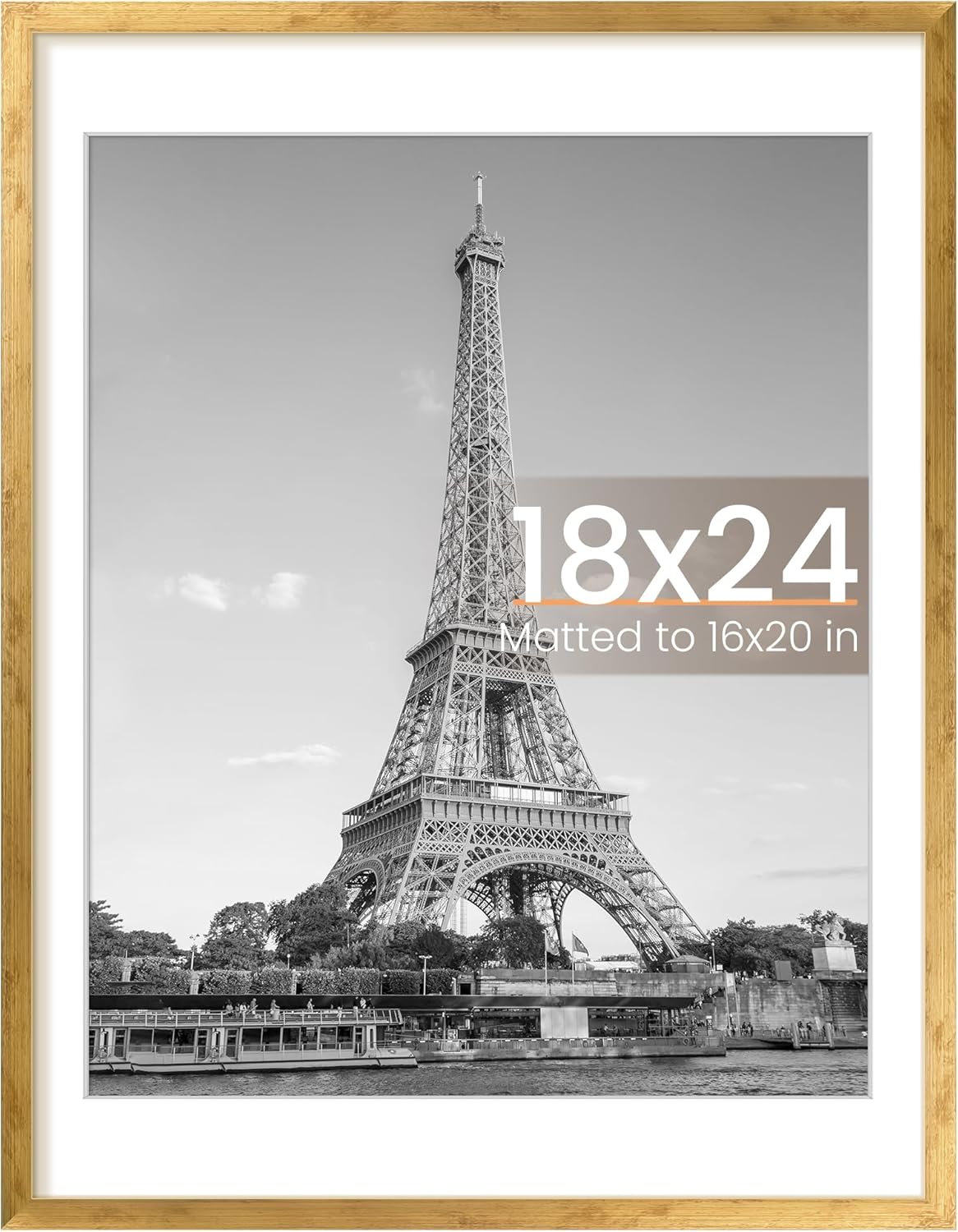 upsimples 8x10 Picture Frame, Display Pictures 5x7 with Mat or 8x10 Without Mat, Wall Hanging Photo Frame, Black, 1 Pack - Colors B
