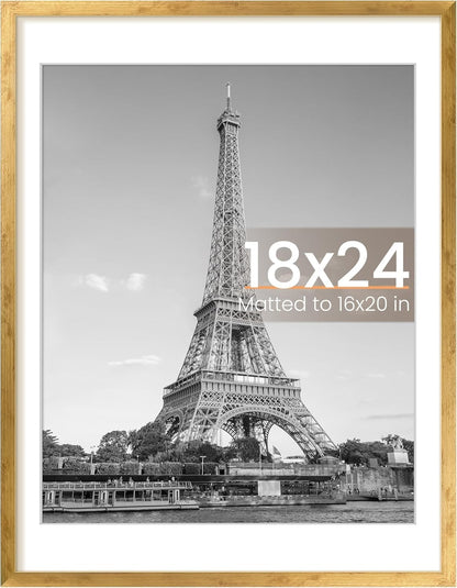 upsimples 8x10 Picture Frame, Display Pictures 5x7 with Mat or 8x10 Without Mat, Wall Hanging Photo Frame, Black, 1 Pack - Colors B