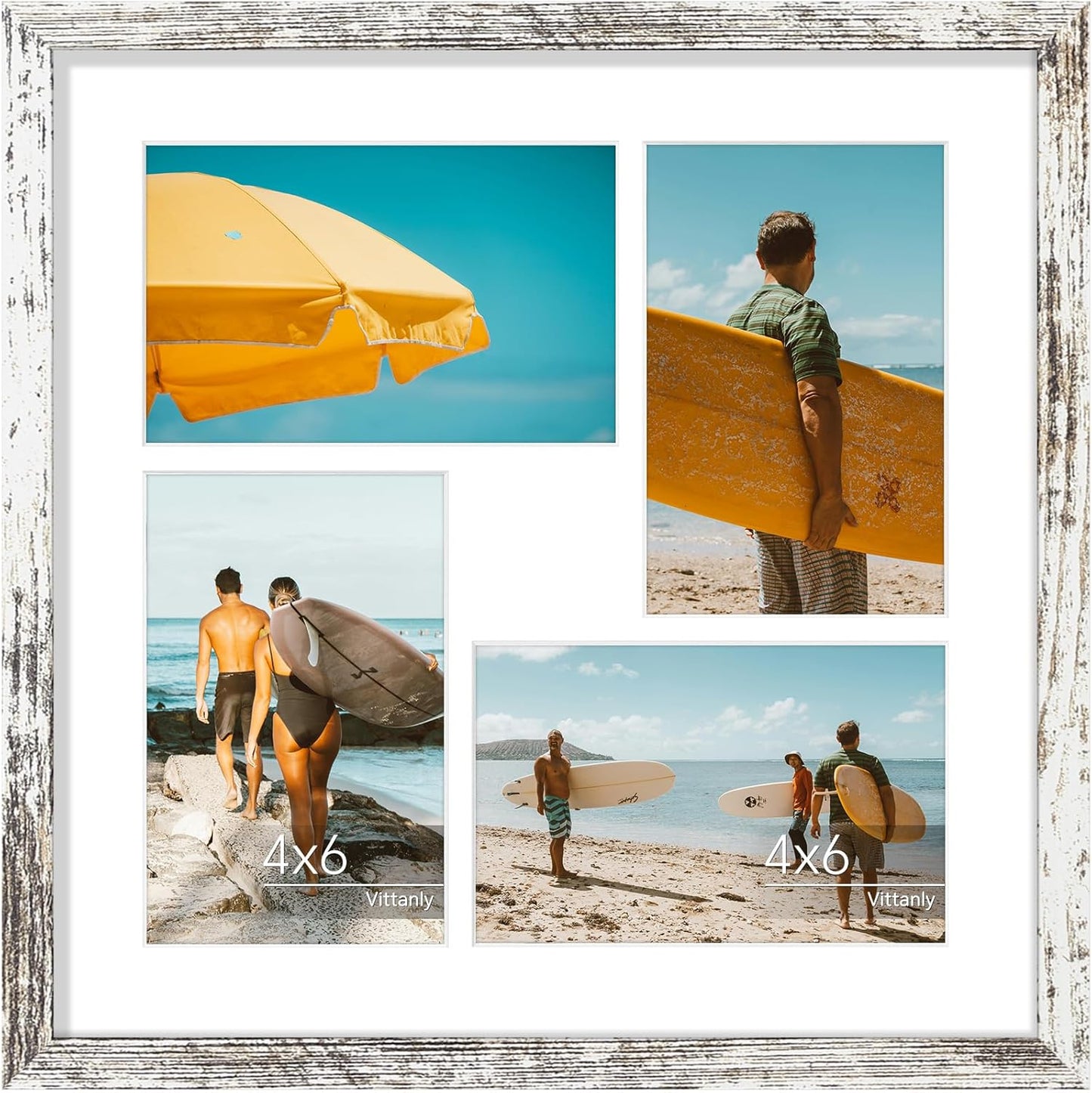 Vittanly 11x14 Collage Picture Frame, Displays 5Pcs 4x6 Pictures with Mat or 1Pcs 11x14 without Mat for Wall Mounting, Picture Frames Collage Wall Decor in Black, 1 Pack