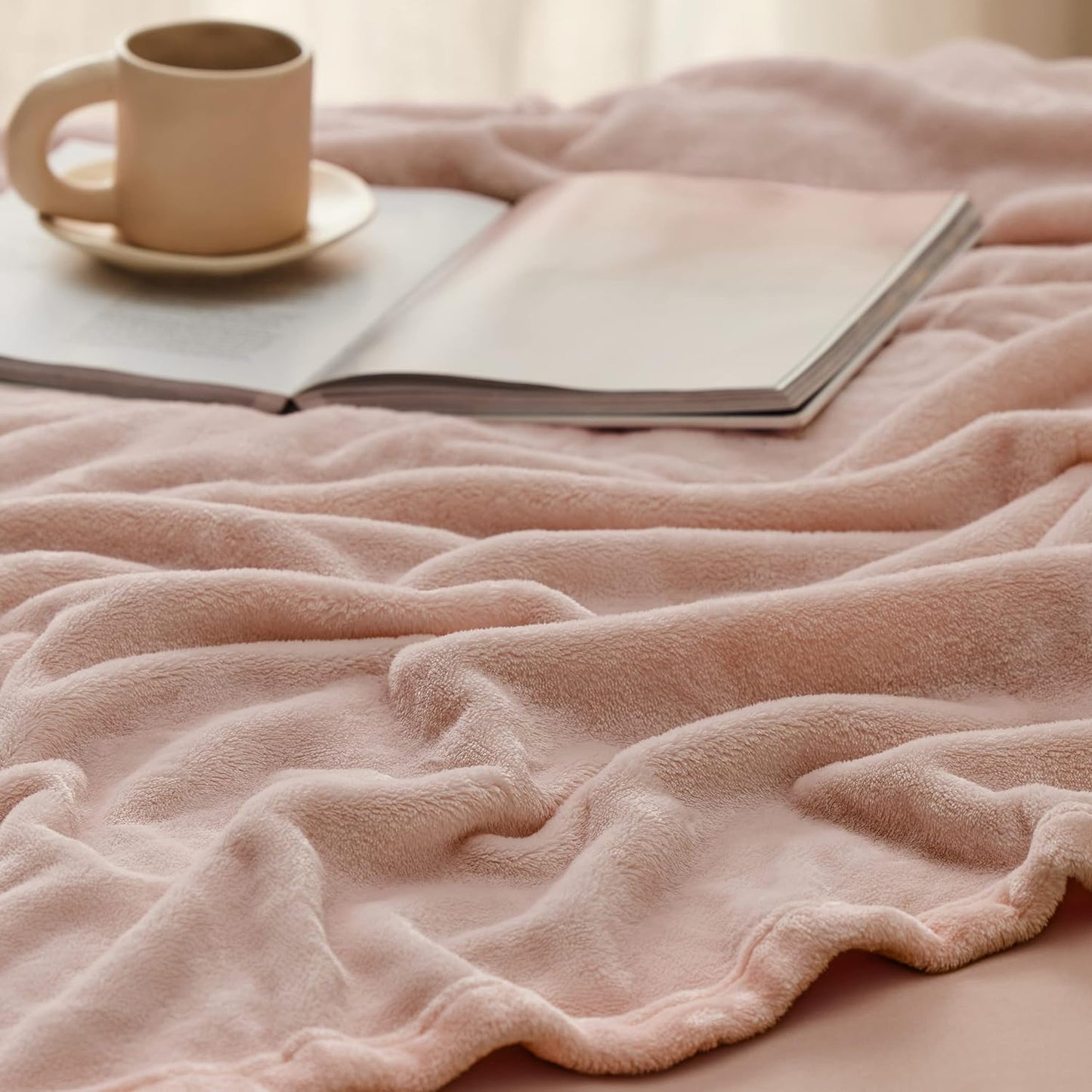 Bedsure GentleSoft Fleece Throw Blanket for Couch Grey - Lightweight Plush Fuzzy Cozy Soft Blankets and Throws for Sofa, Couch, Travel, Camping, 50x60 inches - Colors A
