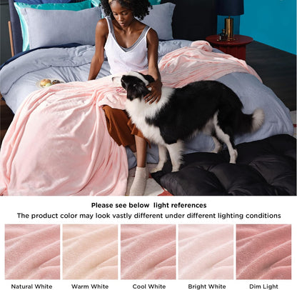 Bedsure GentleSoft Fleece Throw Blanket for Couch Grey - Lightweight Plush Fuzzy Cozy Soft Blankets and Throws for Sofa, Couch, Travel, Camping, 50x60 inches - Colors A