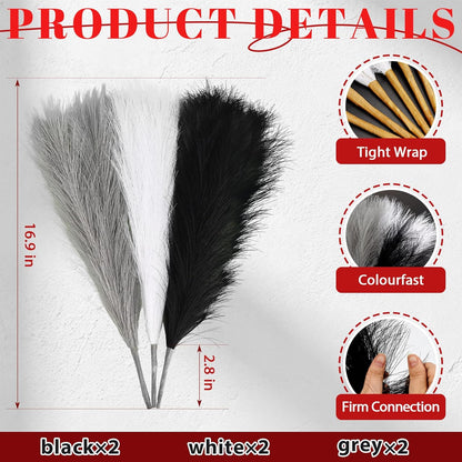 30pcs Pampas Grass Decor,21" Artificial Pompous Grass Bulk,Small Vase Filler Pompas Grass for Home Wedding Living Room Wall Party Decoration (Beige,Light Brown, 21 Inch 30 Pcs)