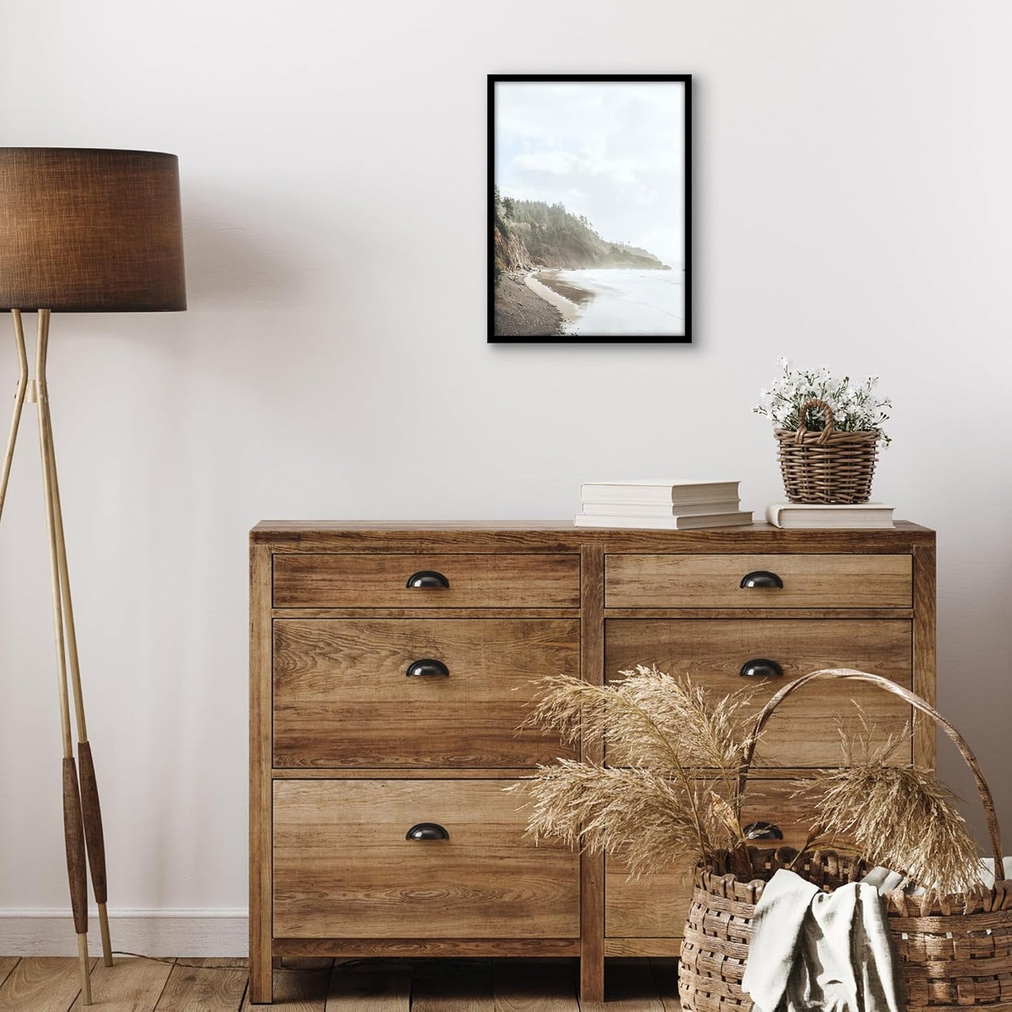 Americanflat 24x36 Poster Frame with Polished Plexiglass - Streamline Collection - Thin Border Picture Frame for Wall Display - Hanging Hardware Included - Black - Colors B