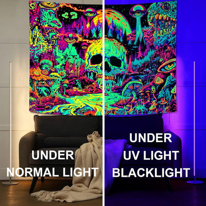 Zussun Black and White Tapestry Starry Night Mountain Tapestries for Bedroom Aesthetic Moon and Stars Tapastry's Wall Hanging Dark Nature Forest Wall Tapestry for Living Room Dorm (48'' × 36'')