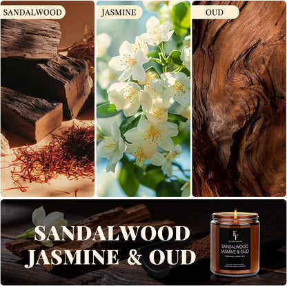 Scented Candles for Home Scented Aromatherapy Candles, 4 Pack 28 Oz Soy Wax Candle Gift Set Valentine's Day Gift for Women Men (Lavender/Vanilla//Sandalwood Rose/Moroccan Amber)