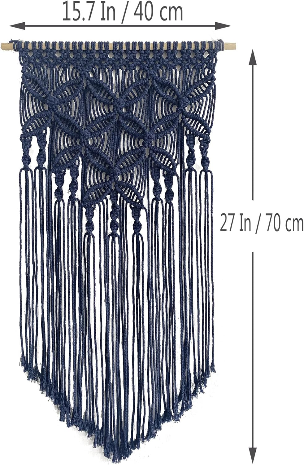 Handmade Cotton Home Decor Macrame Wall Hanging Navy