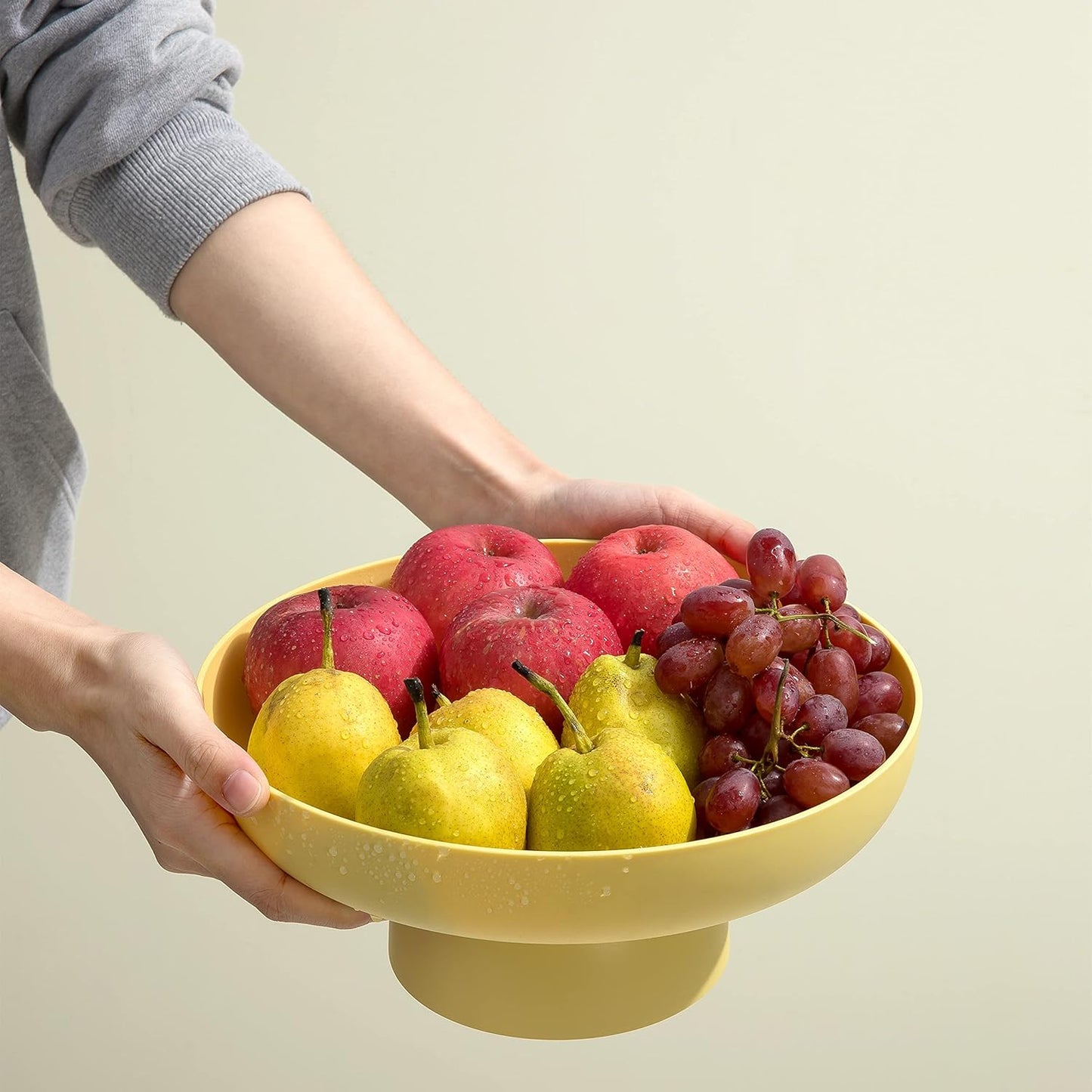 onefitow Fruit bowl Fruit Basket for Kitchen Countertop Storage Baskets Stand Organization, Decor Centerpiece for Kitchen Counter or Dining Room Tables (Pink)