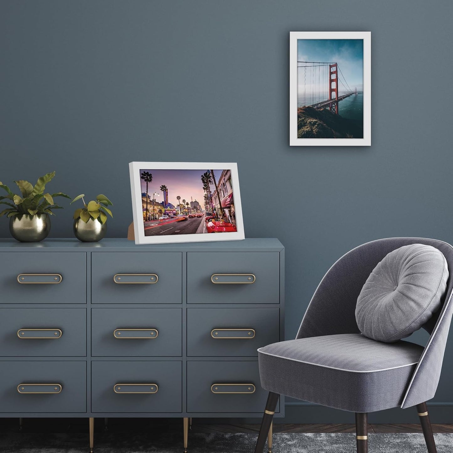 Americanflat 12x18 Poster Frame with Shatter-Resistant Glass - Signature Collection - Gallery-Style Frames Made of Engineered Wood - Photo Frame for Wall Display - Black - Colors A