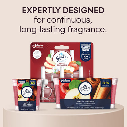 Glade 1-Wick Scented Candle Jar, Angel Whispers, Air Freshener Infused with Essential Oils, 4.08 Oz, 2 Count