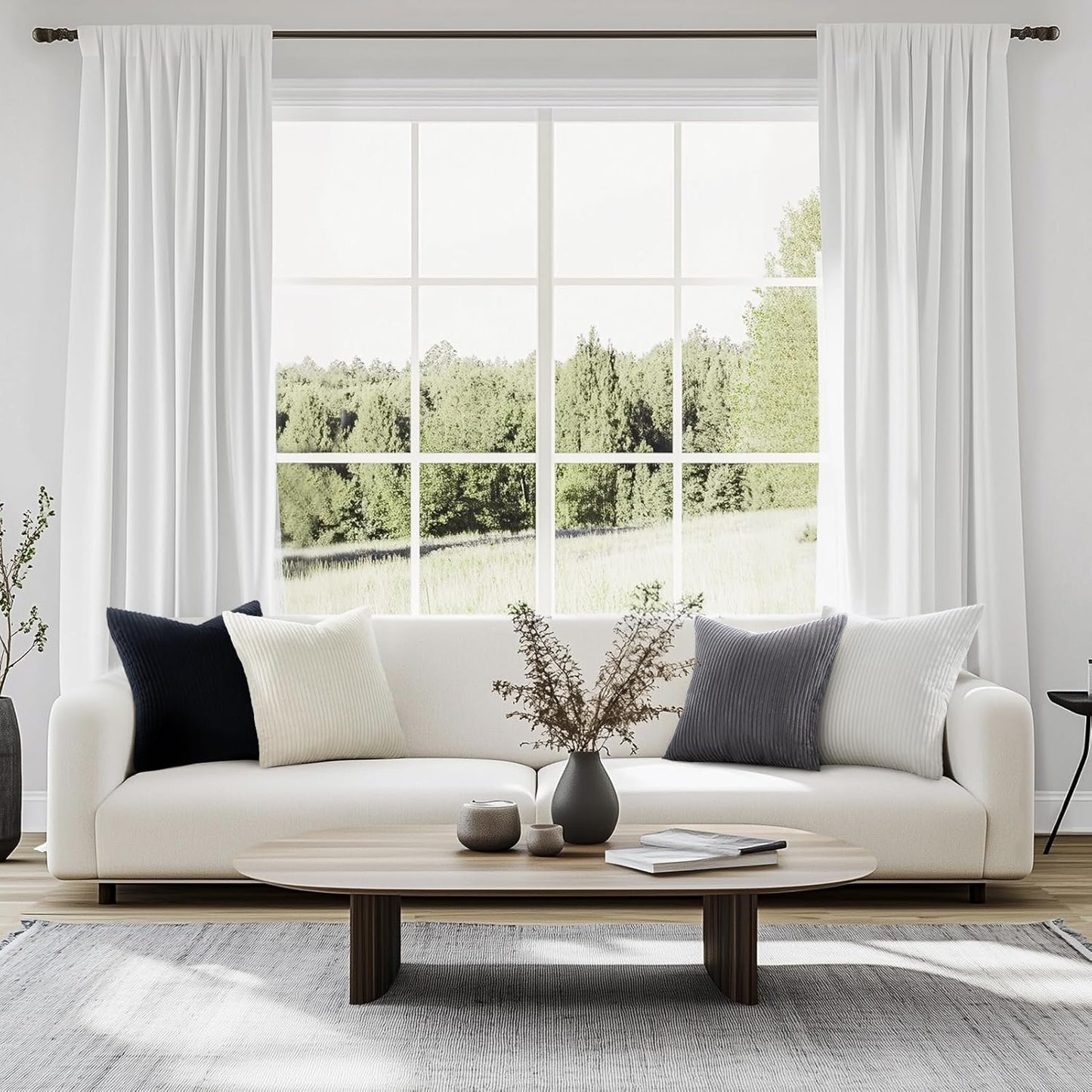 Topfinel Decorative Throw Pillow Covers Cushion Cases, Set of 4 Soft Velvet Modern Double-Sided Designs, Mix and Match for Boho Farmhouse Fall Home Decor (18x18 inch, Orange/Teal)