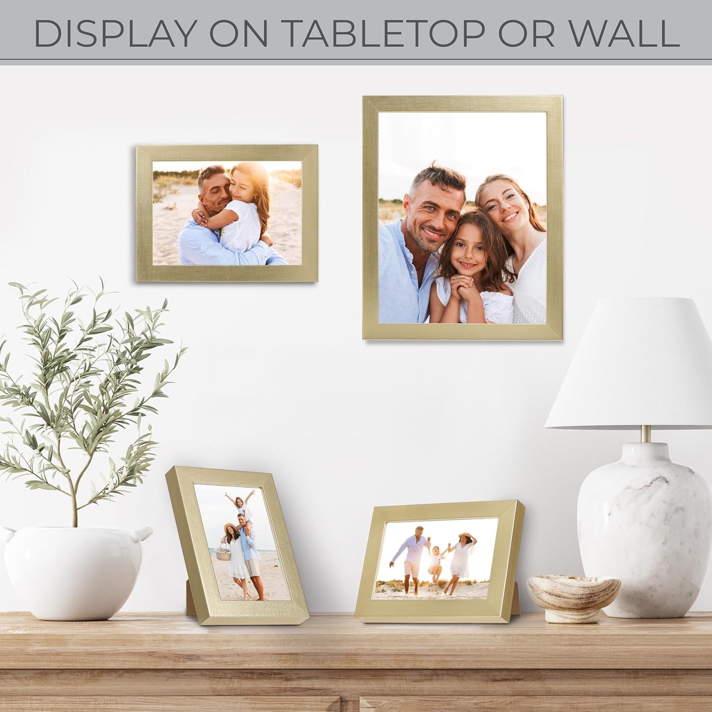 Sheffield Home 9 Piece Gallery Wall Frame Set, 11x14 in. matted to 8x10 in. (Matte Black)