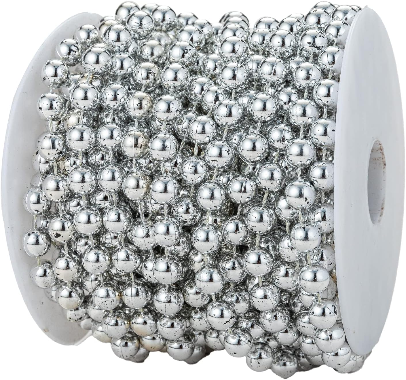 3mm Millet Beads Crafts Faux Pearl Beads Garland Pearl Bead Roll Strand of Pearls to Decorate Floral Centerpieces Wedding Party Favor Christmas Tree(33 Feet Ivory)