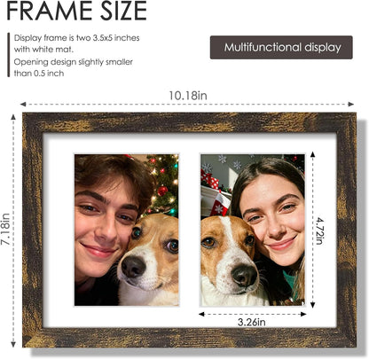 DUENPY 14x26 Collage Picture Frame 4x6 Collage Picture Frame Displays Twelve 4x6 inch Photos Available Horizontal Wall Mounting Display and Vertical Black - Colors B