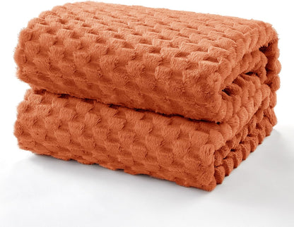 EXQ Home Fleece Throw Blanket for Couch or Bed - 3D Imitation Turtle Shell Jacquard Decorative Blankets - Cozy Soft Lightweight Fuzzy Flannel Blanket Suitable for All Seasons(50"×60",Beige)