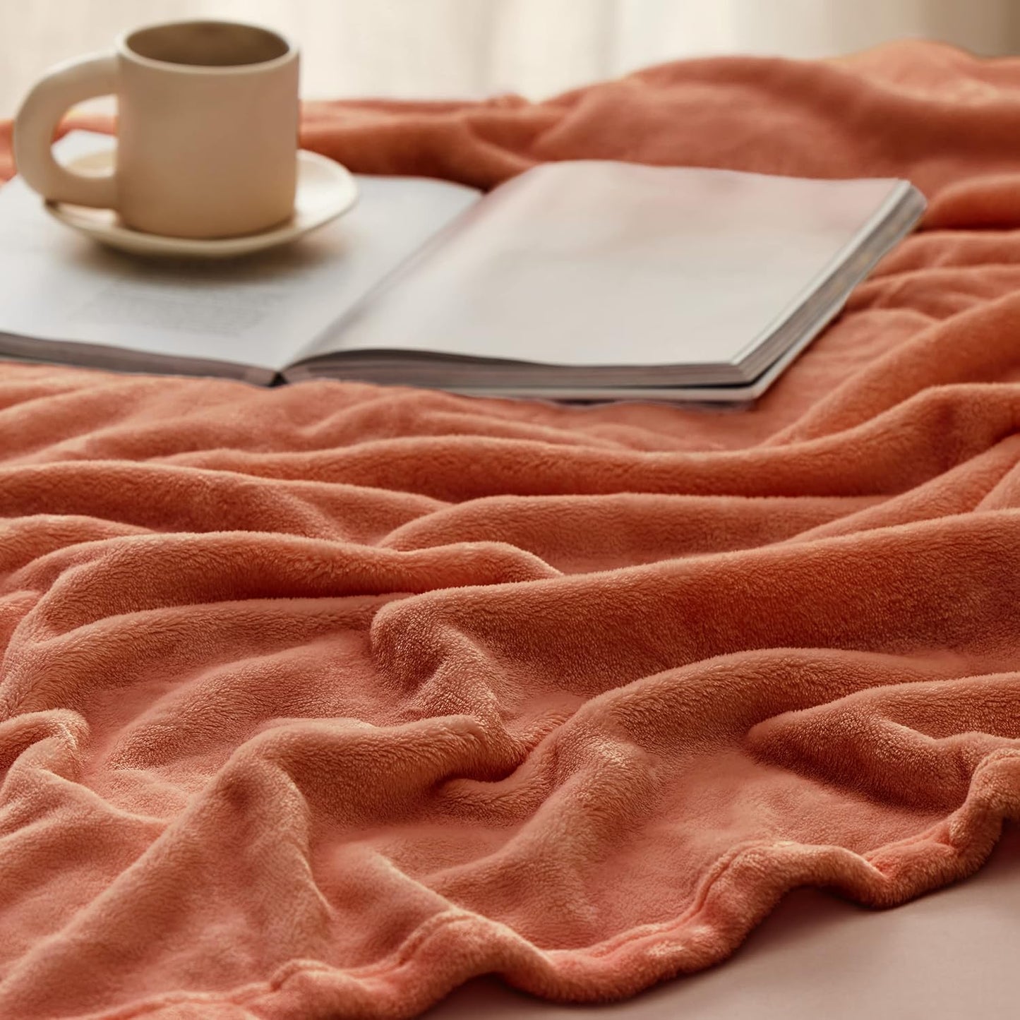 Bedsure GentleSoft Fleece Throw Blanket for Couch Grey - Lightweight Plush Fuzzy Cozy Soft Blankets and Throws for Sofa, Couch, Travel, Camping, 50x60 inches - Colors B
