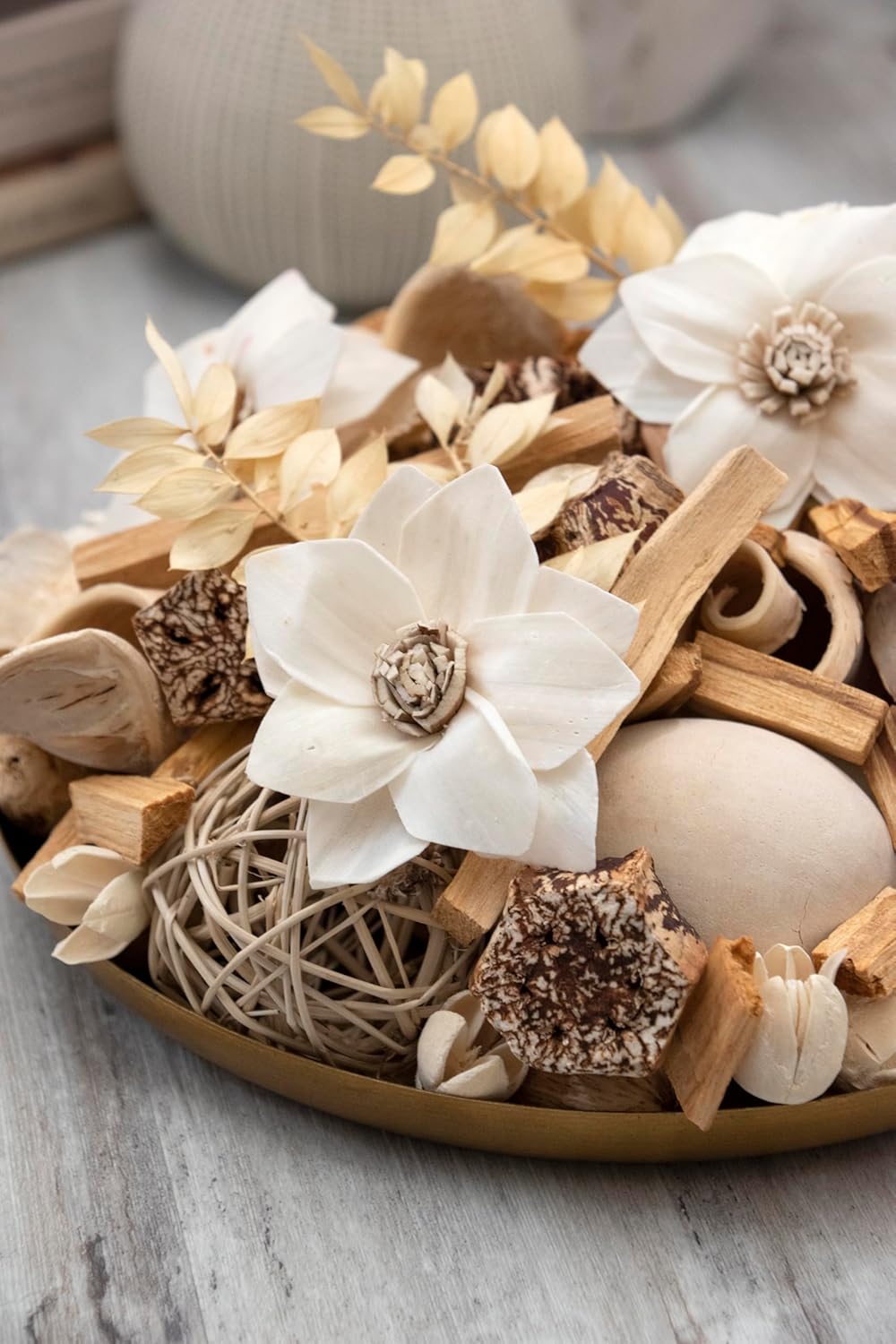 ANDALUCA Maison Box Fragrance Potpourri Decorative Vase & Bowl Filler Home Décor (Coconut Sandalwood)