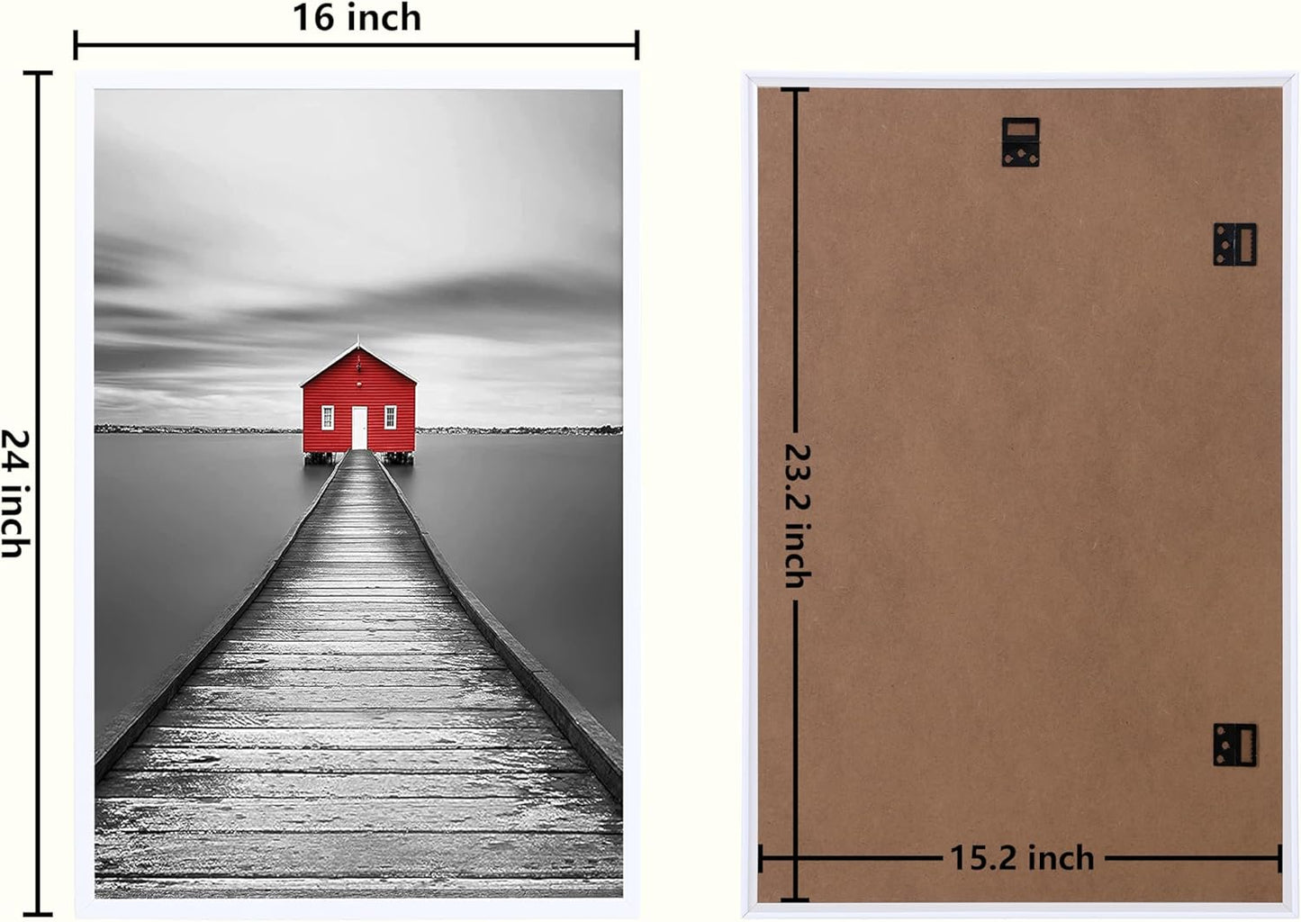 ELSKER&HOME 22.375 x 34 Poster Frame 3 Pack, Black Picture Frame for Horizontal or Vertical Wall Mounting, Sturdy and Scratch-proof