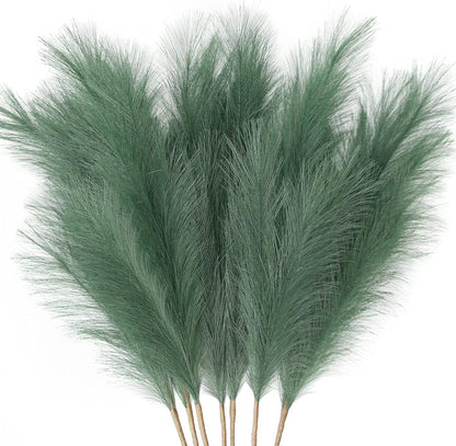 ZIFTY 7-Pcs 38"/3.1FT Faux Pampas Grass Large Tall Fluffy Artificial Fake Flower Bedroom Decor Boho Decor Bulrush Reed Grass for Vase Filler Farmhouse Home Wedding Decor (Beige Mixed)