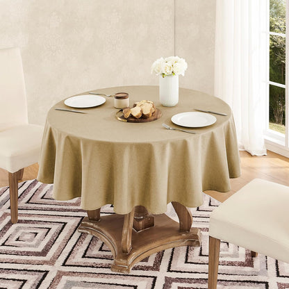 Veblandy Rectangle Tablecloth Waterproof Linen Textured Table Cloth Stain and Wrinkle Resistant Washable, Decorative Fabric Table Cover for Dining, Party and Camping (Sage Green, 52 * 70)