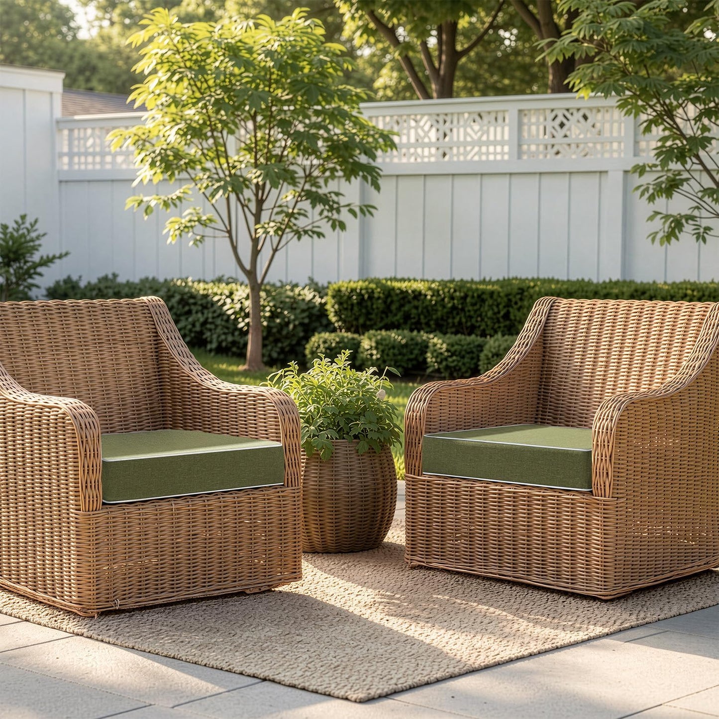 MIULEE Beige Outdoor Bench Cushion Set of 1, 48x18x3 Inch Waterproof Patio Seat Cushions for Swing and Outdoor Furniture Couch Sofa, 3 Year Color Fastness High Density Foam with Adjustable Ties