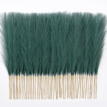 50pcs Pampas Grass 17in for Living Room Decor, Blush Pink Pampas Grass Decor, Fluffy Pink Flowers for Home Birthday Bathroom Baby Shower Wall Bow Decor(Blush & Cream & Pink)