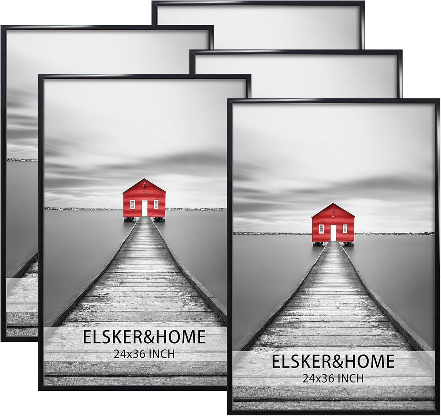 ELSKER&HOME 22.375 x 34 Poster Frame 3 Pack, Black Picture Frame for Horizontal or Vertical Wall Mounting, Sturdy and Scratch-proof